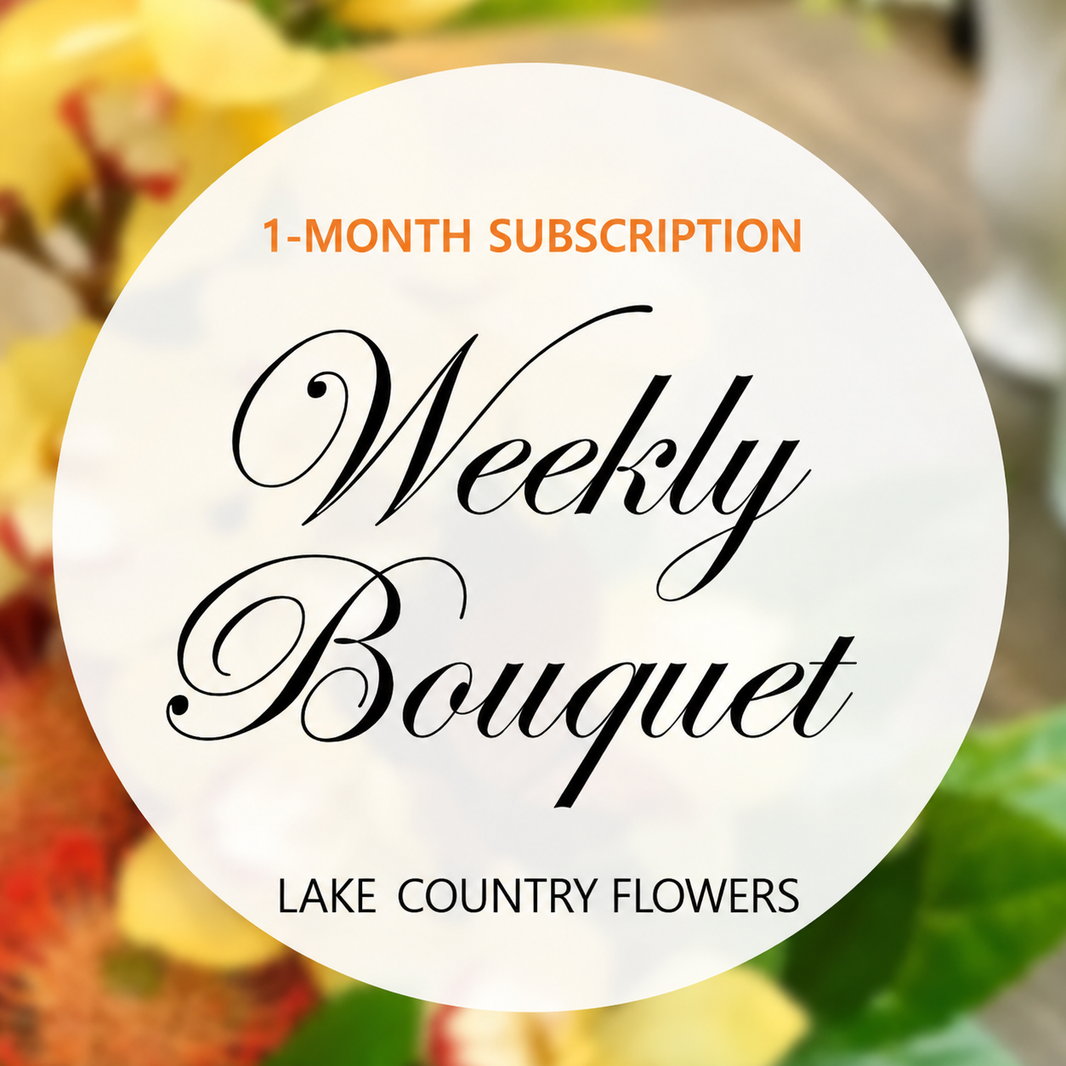 1-Month Weekly Bouquet Subscription Package
